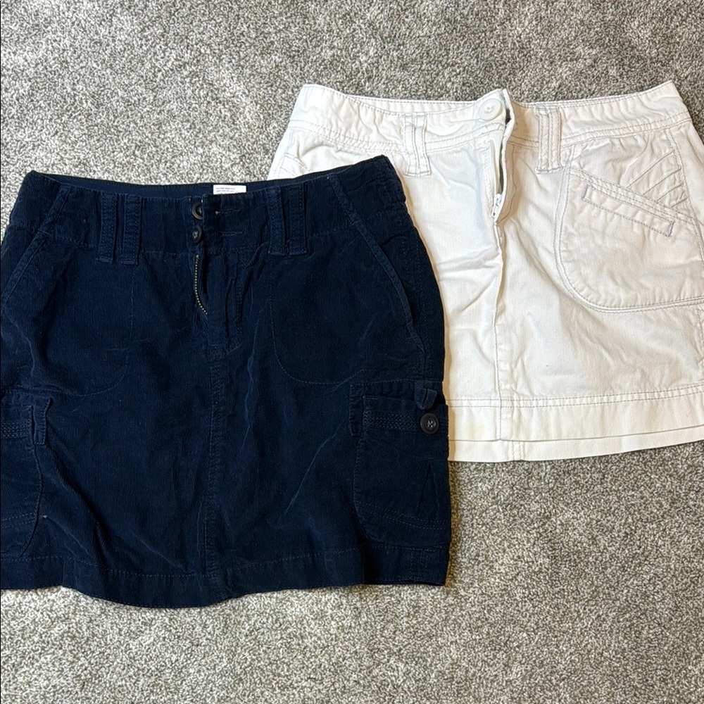 2 Vintage Corduroy Mini Skirts - Picture 1 of 9